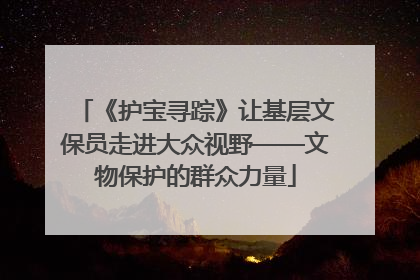 《护宝寻踪》让基层文保员走进大众视野——文物保护的群众力量