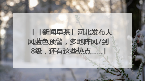 「新闻早茶」河北发布大风蓝色预警，多地阵风7到8级，还有这些热点……