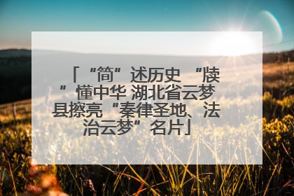 “简”述历史 “牍”懂中华 湖北省云梦县擦亮“秦律圣地、法治云梦”名片