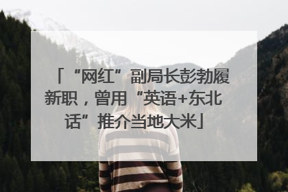 “网红”副局长彭勃履新职，曾用“英语+东北话”推介当地大米