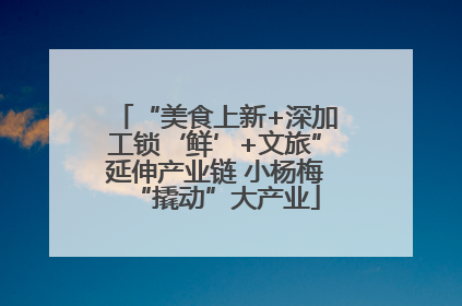 “美食上新+深加工锁‘鲜’+文旅”延伸产业链 小杨梅“撬动”大产业