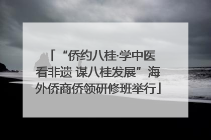 “侨约八桂·学中医 看非遗 谋八桂发展”海外侨商侨领研修班举行