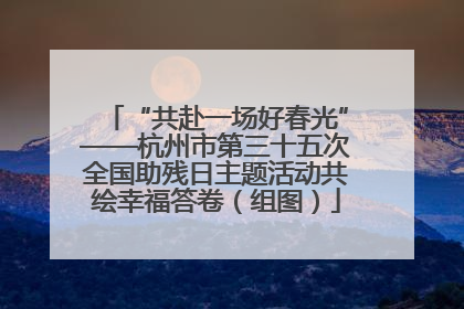 “共赴一场好春光”——杭州市第三十五次全国助残日主题活动共绘幸福答卷（组图）