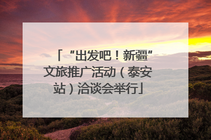 “出发吧！新疆”文旅推广活动（泰安站）洽谈会举行