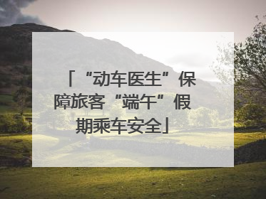 “动车医生”保障旅客“端午”假期乘车安全