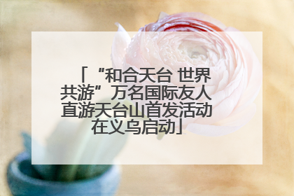 “和合天台 世界共游”万名国际友人直游天台山首发活动在义乌启动