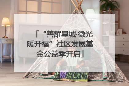 “善耀星城·微光暖开福”社区发展基金公益季开启