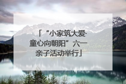 “小家筑大爱·童心向朝阳”六一亲子活动举行