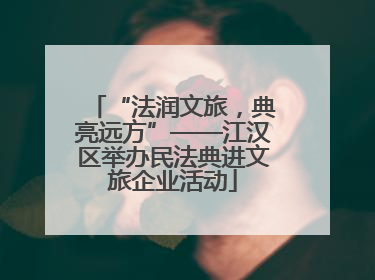 “法润文旅，典亮远方”——江汉区举办民法典进文旅企业活动