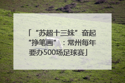 “苏超十三妹”奋起“挣笔画”：常州每年要办500场足球赛
