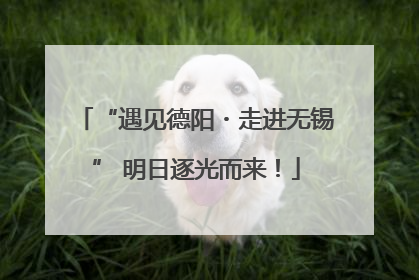 “遇见德阳・走进无锡” 明日逐光而来！