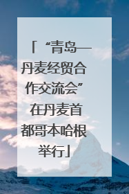 “青岛—丹麦经贸合作交流会” 在丹麦首都哥本哈根举行
