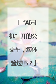 “AI司机”开的公交车，您体验过吗？