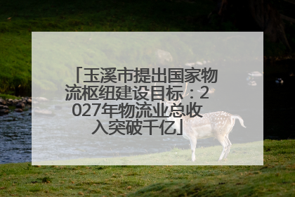 玉溪市提出国家物流枢纽建设目标：2027年物流业总收入突破千亿