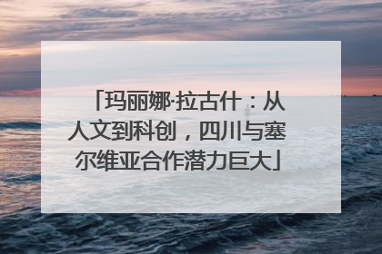 玛丽娜·拉古什：从人文到科创，四川与塞尔维亚合作潜力巨大