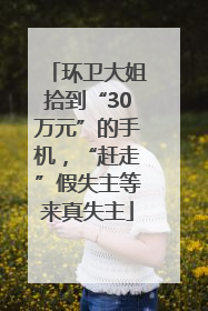 环卫大姐拾到“30万元”的手机，“赶走”假失主等来真失主