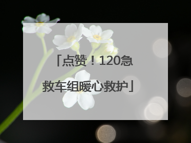 点赞！120急救车组暖心救护