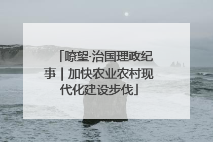 瞭望·治国理政纪事｜加快农业农村现代化建设步伐