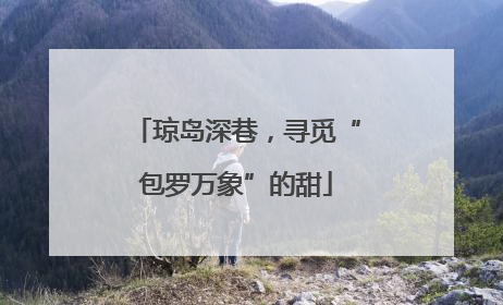 琼岛深巷，寻觅“包罗万象”的甜