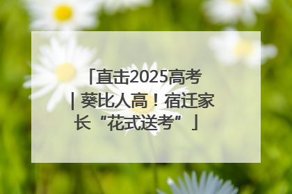 直击2025高考｜葵比人高！宿迁家长“花式送考”