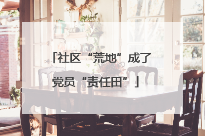 社区“荒地”成了党员“责任田”