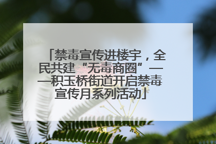 禁毒宣传进楼宇，全民共建“无毒商圈”——积玉桥街道开启禁毒宣传月系列活动