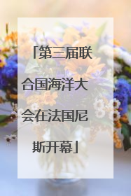 第三届联合国海洋大会在法国尼斯开幕