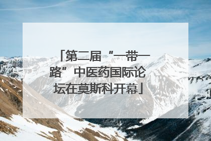 第二届“一带一路”中医药国际论坛在莫斯科开幕