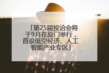 第25届投洽会将于9月在厦门举行，首设低空经济、人工智能产业专区