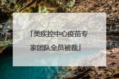 美疾控中心疫苗专家团队全员被裁