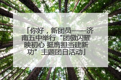 你好，新团员——济南五中举行“团徽闪耀映初心 挺膺担当建新功”主题团日活动