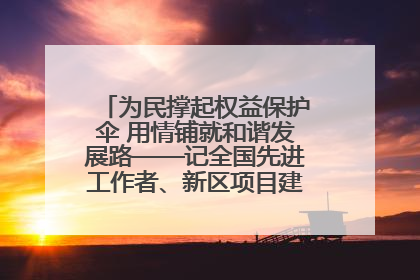 为民撑起权益保护伞 用情铺就和谐发展路——记全国先进工作者、新区项目建设中心干部卢小勇