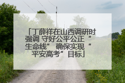 丁薛祥在山西调研时强调 守好公平公正“生命线” 确保实现“平安高考”目标