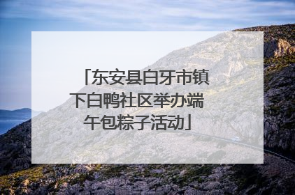 东安县白牙市镇下白鸭社区举办端午包粽子活动