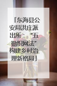 东海县公安局洪庄派出所：“五勤织网法”构建乡村治理新格局