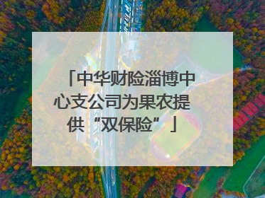中华财险淄博中心支公司为果农提供“双保险”