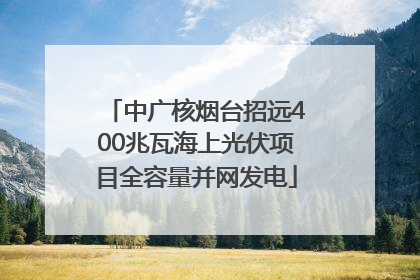 中广核烟台招远400兆瓦海上光伏项目全容量并网发电