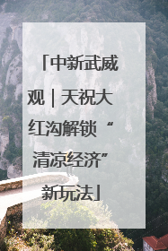 中新武威观｜天祝大红沟解锁“清凉经济”新玩法