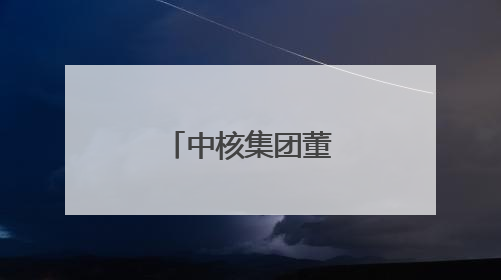 中核集团董事长调整