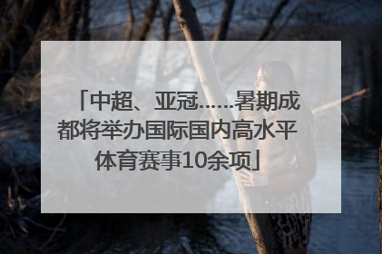 中超、亚冠……暑期成都将举办国际国内高水平体育赛事10余项