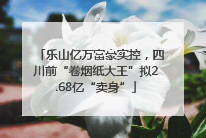 乐山亿万富豪实控，四川前“卷烟纸大王”拟2.68亿“卖身”