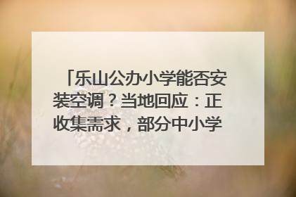 乐山公办小学能否安装空调？当地回应：正收集需求，部分中小学已启动安装｜云求助