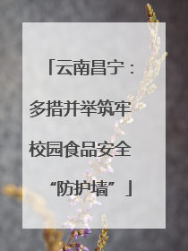 云南昌宁：多措并举筑牢校园食品安全“防护墙”