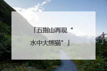 五指山再现“水中大熊猫”