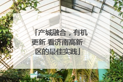 产城融合，有机更新 看济南高新区的最佳实践