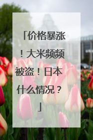 价格暴涨！大米频频被盗！日本什么情况？