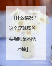 什么情况？这个足球场首要规则是不能冲撞