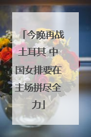 今晚再战土耳其 中国女排要在主场拼尽全力