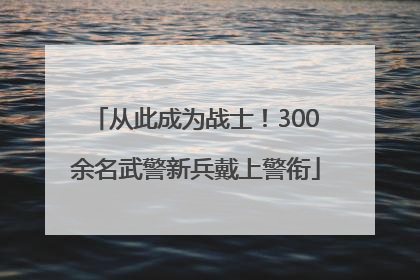 从此成为战士！300余名武警新兵戴上警衔