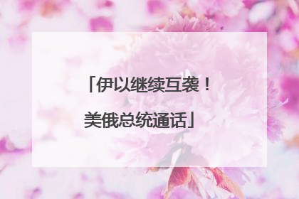 伊以继续互袭！美俄总统通话